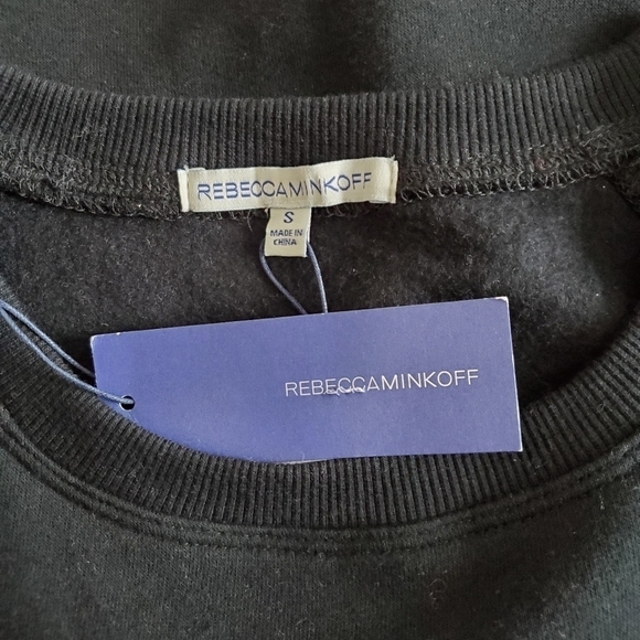 Rebecca Minkoff Force Is Female Pullover Black Sweatshirt NWT Size Small - Picture 10 of 13